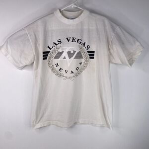 Vintage 90’s Las Vegas Nevada Mens Size Large White Anabil Tourist Shirt